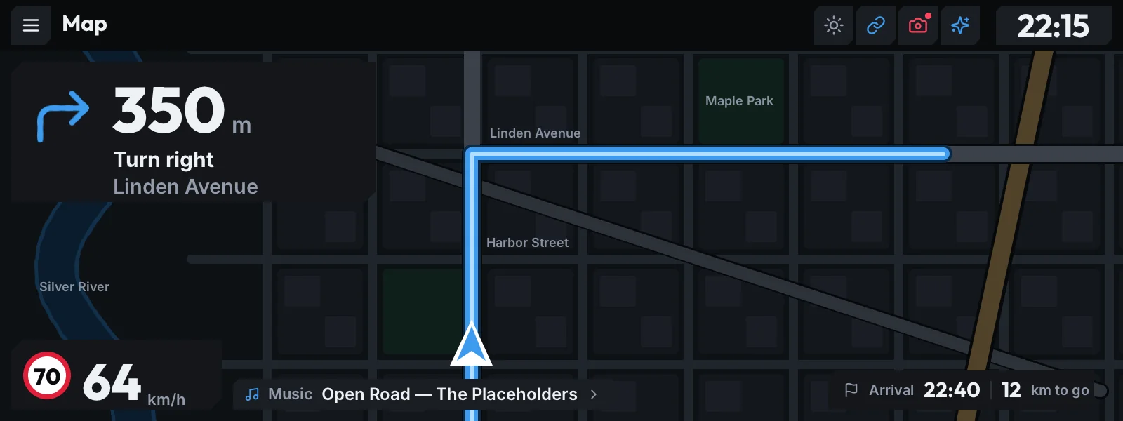 8.1" · full-screen map